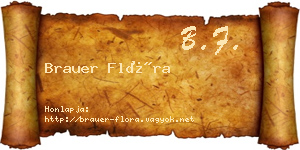 Brauer Flóra névjegykártya